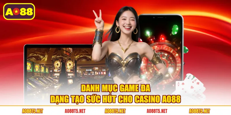 Danh mục game đa dạng tạo sức hút cho Casino AO88